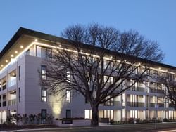 An Exterior view of the Knightsbridge Canberra Hotel with Trees