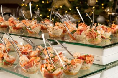 Close up of a dish made for an event at MCM Elegante Beaumont