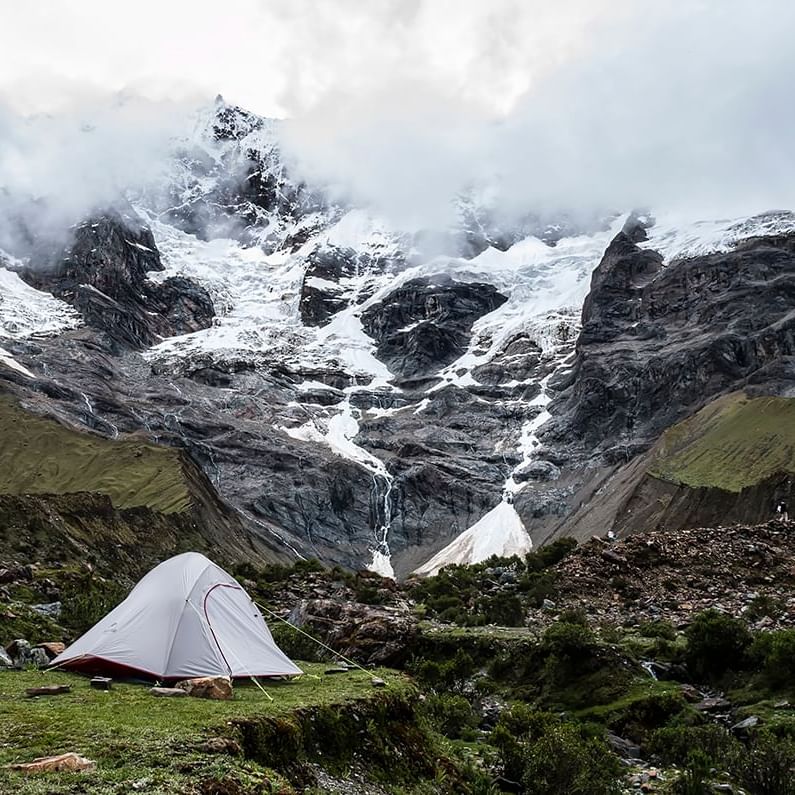 Camping in Salkantay route to Machu Picchu near Hotel Sumaq

