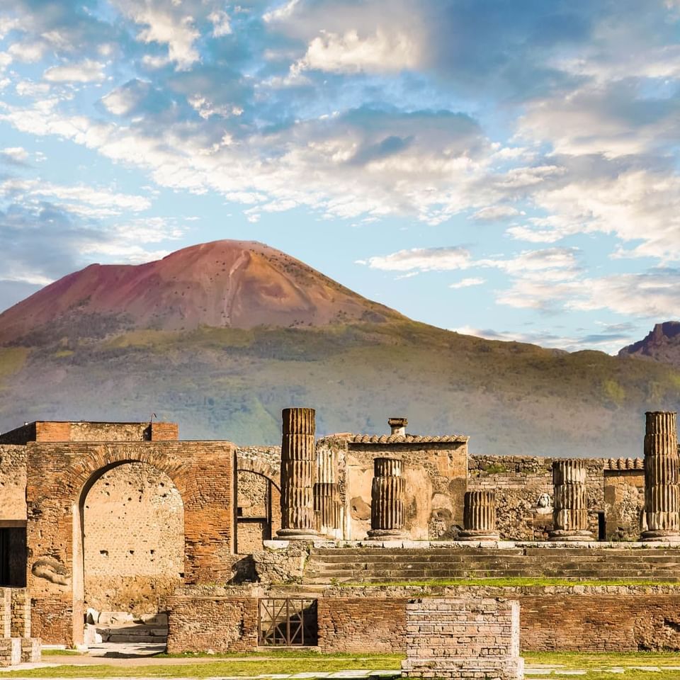 Landscape view of The ruins of Pompeii near The Independent