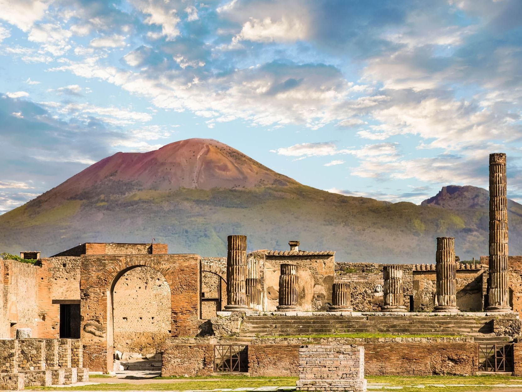 Landscape view of The ruins of Pompeii near The Independent