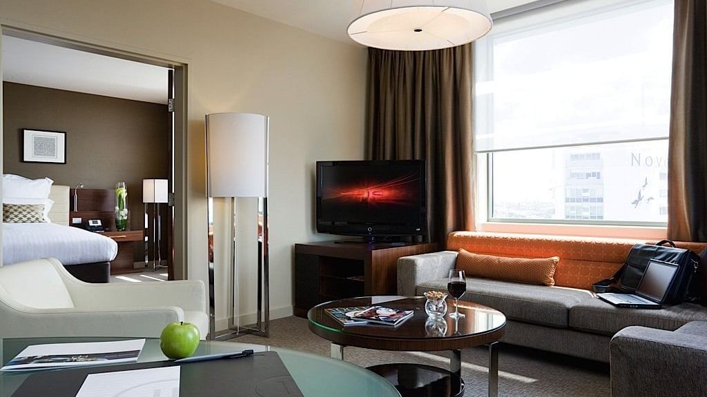 Living area of a Guest room at Pullman Sydney Olympic park