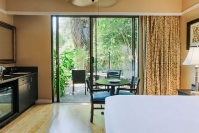 Lagoon Room, Two King Beds interior at Dinah's Garden Hotel