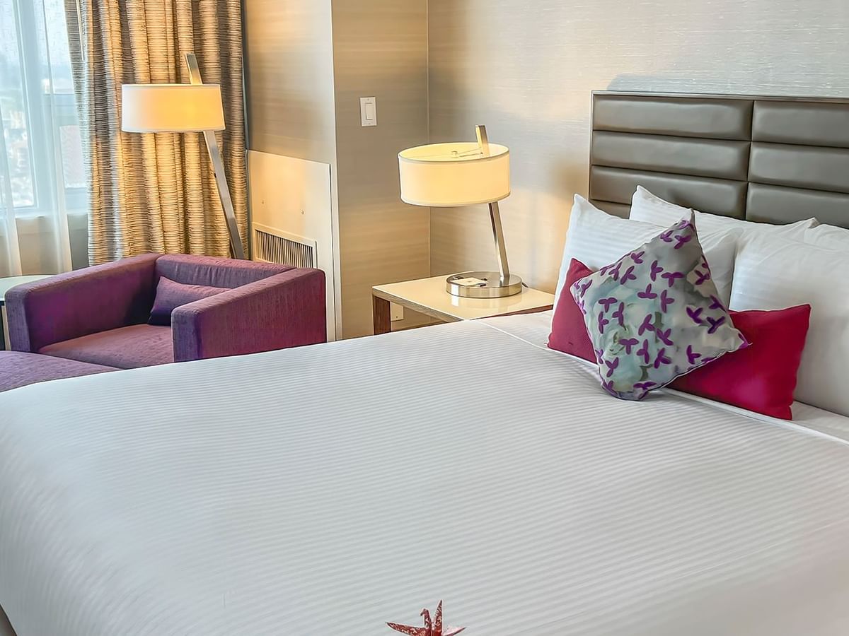 Bedroom of a hotel suite