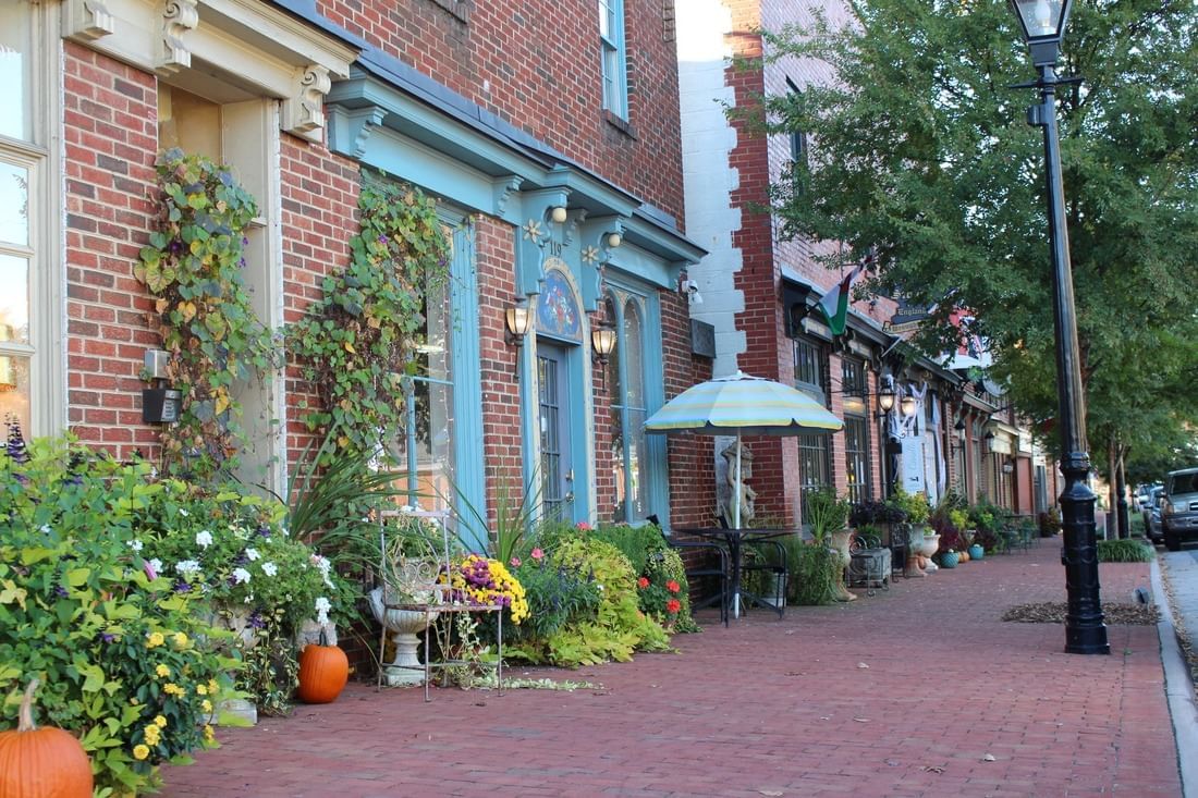 A building in Main Street, Gordonsville with tree creeps at Inn at Willow Grove