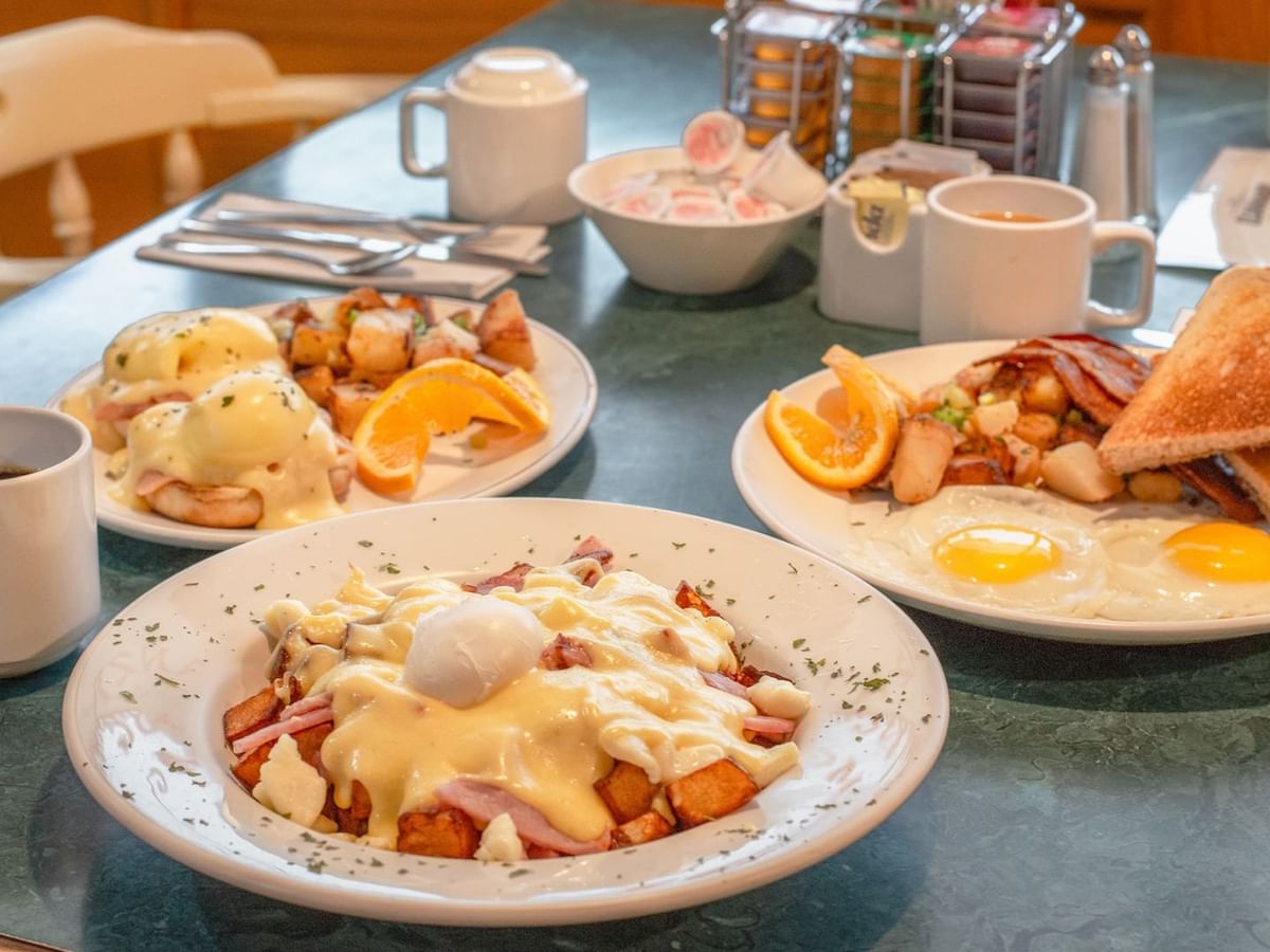 Plate of breakfast food