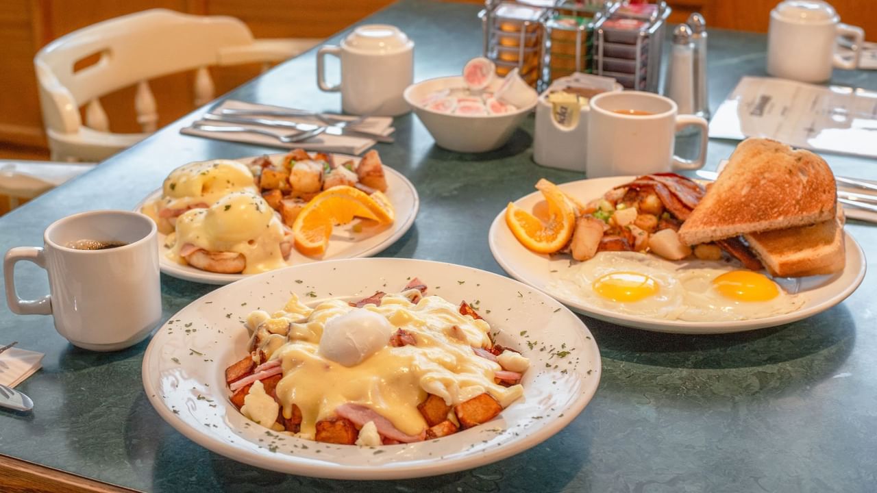 Plate of breakfast food