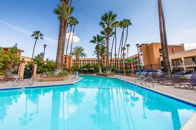 Pool view at Hotel Grand Legacy at The Park Anaheim