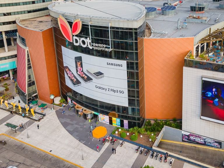 Aerial view of Dot Baires Mall near Argenta Tower Hotel