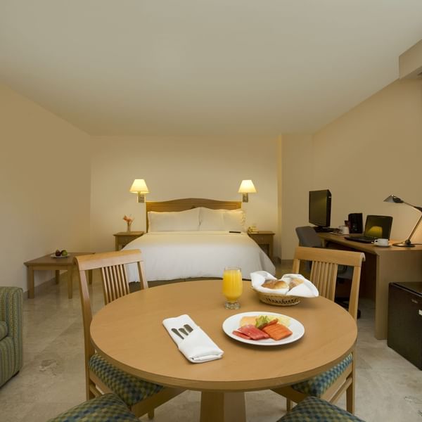 Close up of dishes served in the rooms at Fiesta Inn