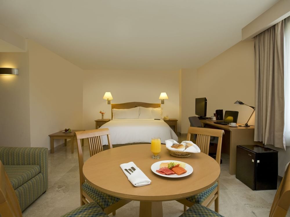 Close up of dishes served in the rooms at Fiesta Inn