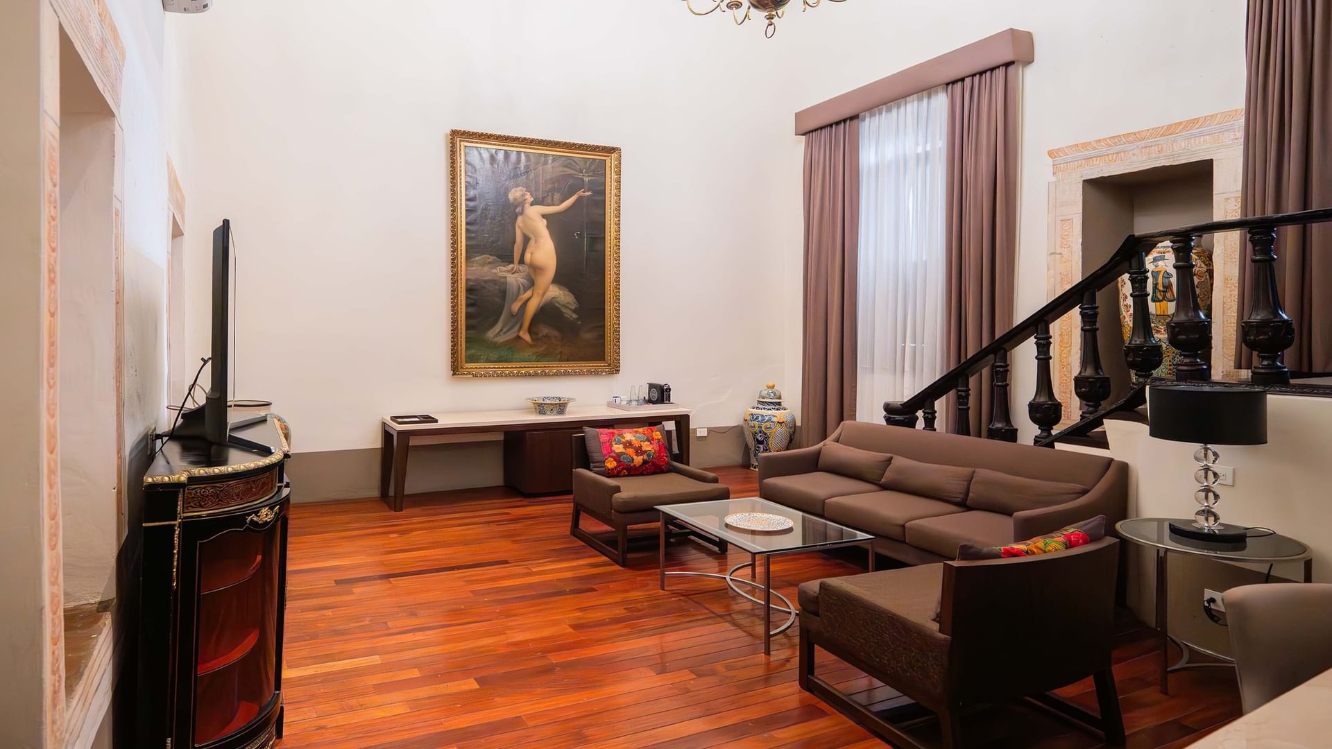 Sala de la Suite Presidencial King en el Hotel Quinta Real Puebla de Heroica Puebla de Zaragoza