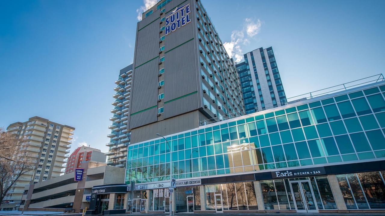 Exterior of Campus Tower Suite Hotel