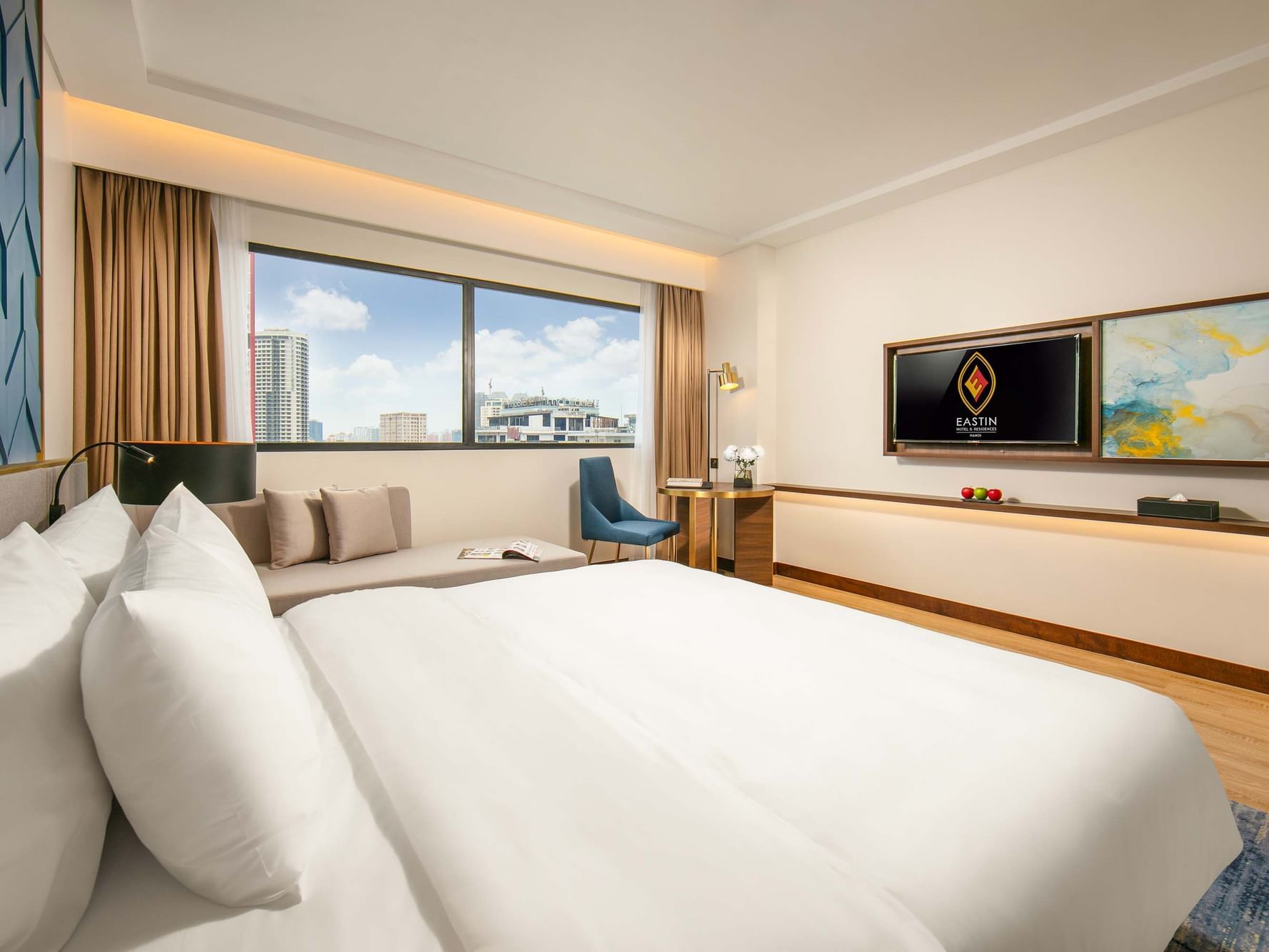 Beds, TV in Executive Corner at Eastin Hotel & Residences Hanoi