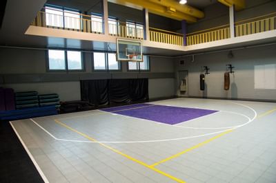 The basketball court at Mt. Washington Conference Center
