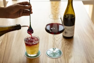 Crafting of cocktail using a bar spoon