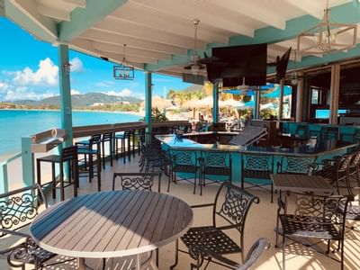 Beach Bar at Emerald Beach Resort, casual seaside dining at a St. Thomas resort with beach bar and Caribbean restaurant