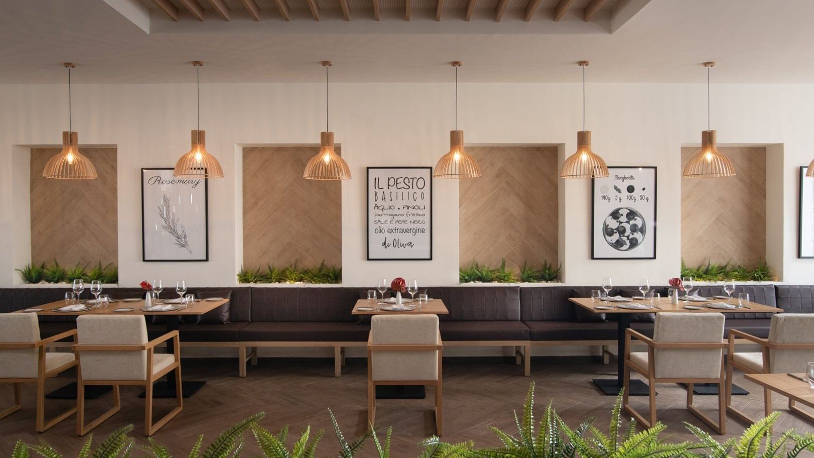 Dining area of the Sospiro Restaurant at Live Aqua Beach Resort