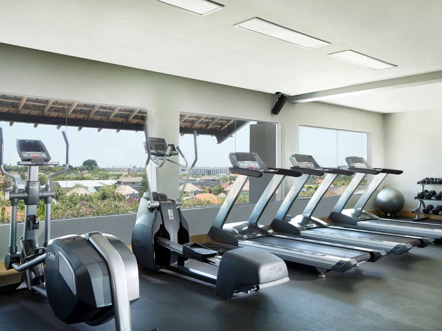 Treadmills lined in Gym at U Hotels and Resorts