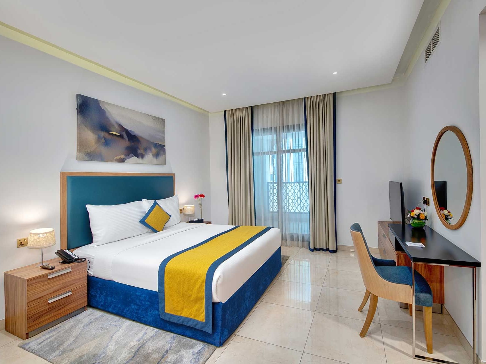 غرفة نوم في سها بارك للشقق الفندقية