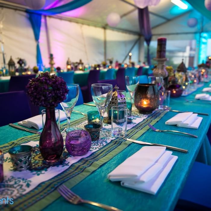 Decorative table arrangement at Mercure Kooindah Waters
