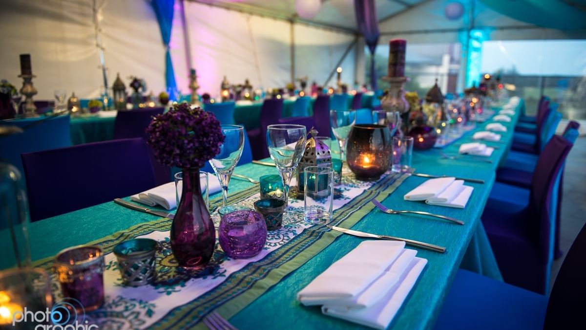 Decorative table arrangement at Mercure Kooindah Waters