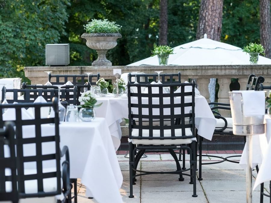 Garden & Terrace Dining Area at Patrick Hellman Schlosshotel