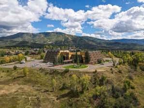Aerial Exterior Facade of Legacy Vacation Resorts at Steamboat Springs