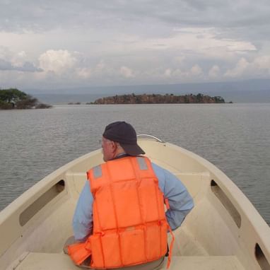 Guests on boat rides on Lake Baringo near Hotel Lake Elmenteita