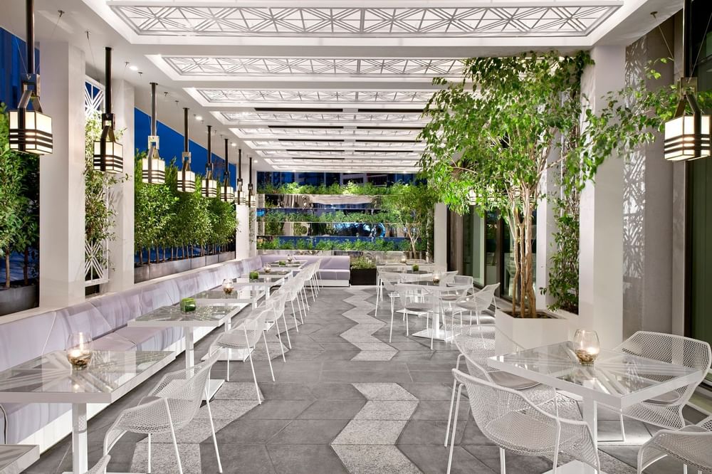 Crystal club open-air seating at  Crown Towers Melbourne