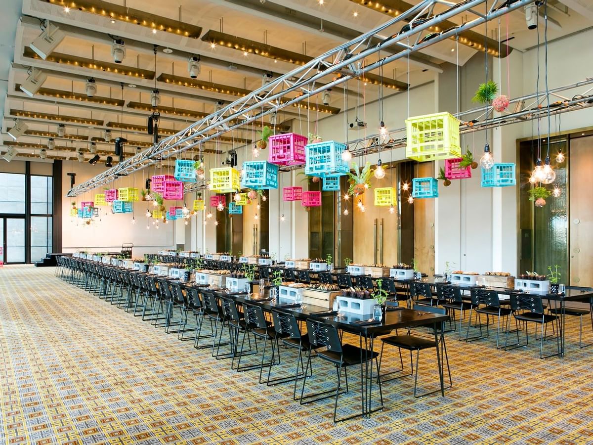 Theater style setup in River Room at Crown Hotel Melbourne