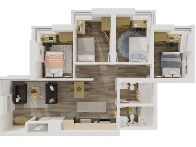 Laurent: 4 Bed 2 Bath Layout E