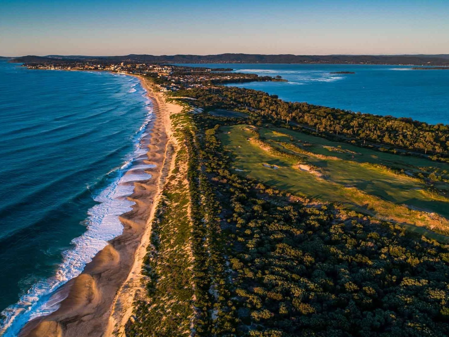 Aerial view of the beach near Pullman Magenta Shores