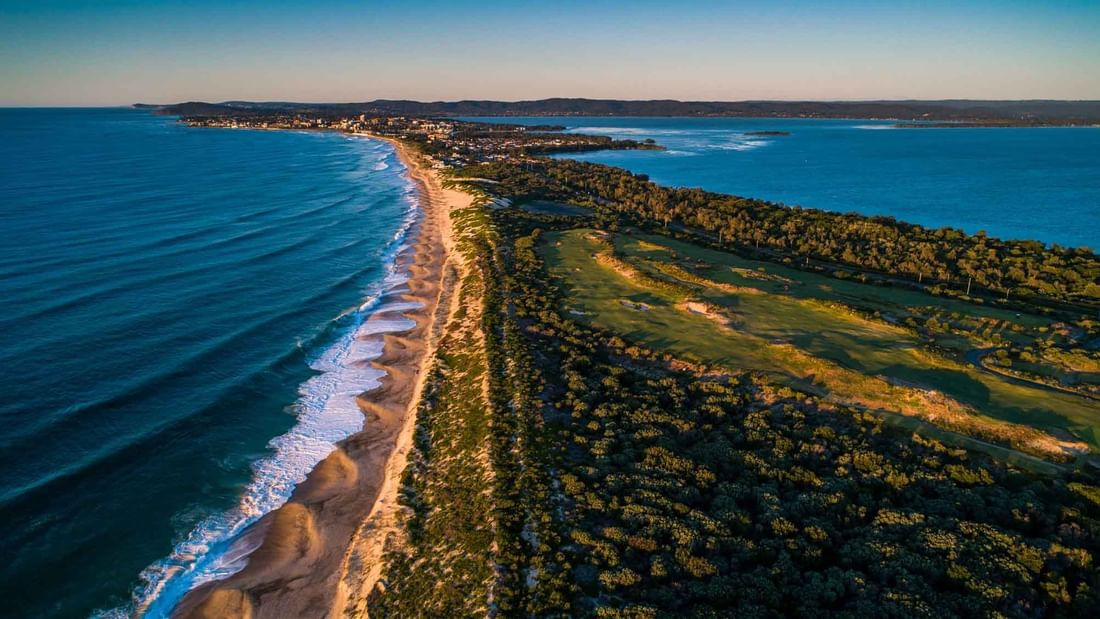 Aerial view of the beach near Pullman Magenta Shores