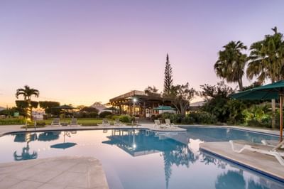 Sunset at the pool