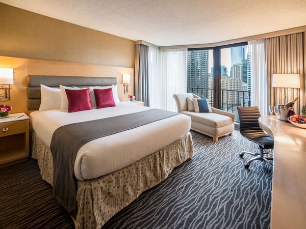 Premiere room with a balcony view at Warwick Seattle