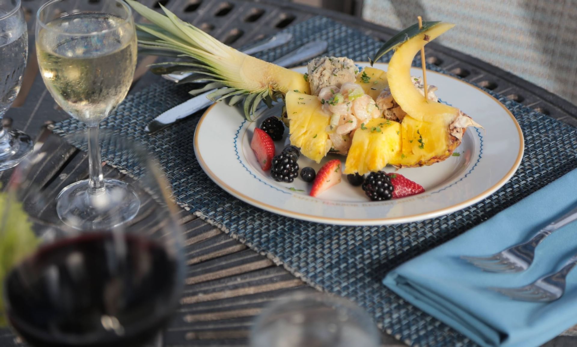 Food plate served on restaurant at Safety Harbor & Resort