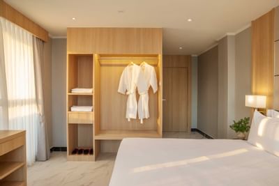 Closet & bed in Suite Seaview at Eastin Resort Rayong
