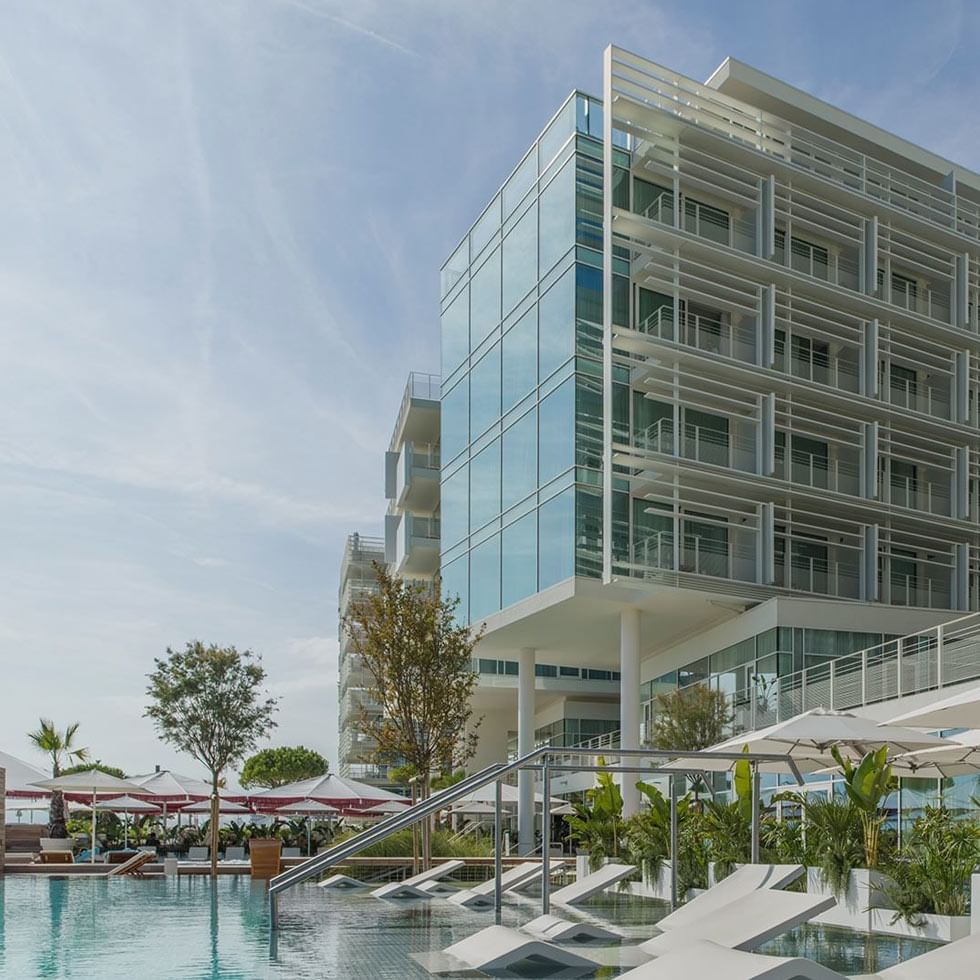 Lower angle view of Falkensteiner Residences Jesolo