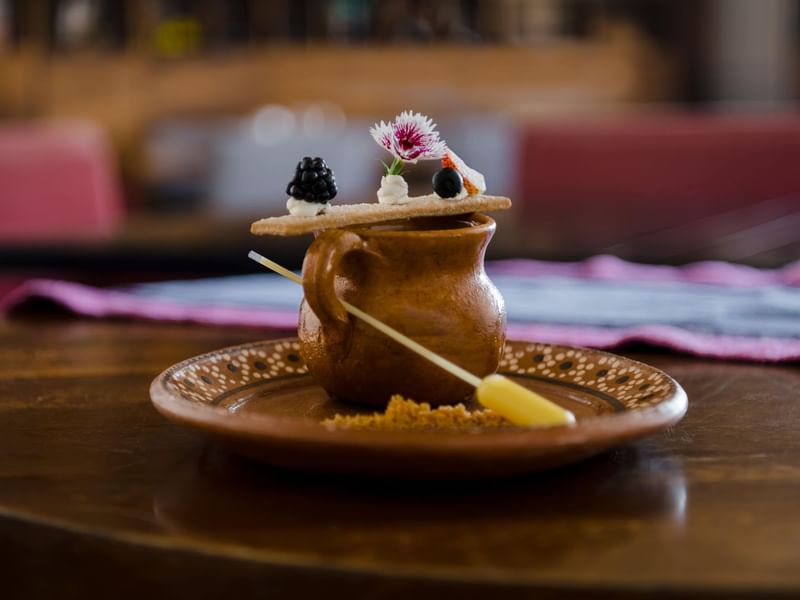 Close-up on a honey pot served at FA Hotels & Resorts