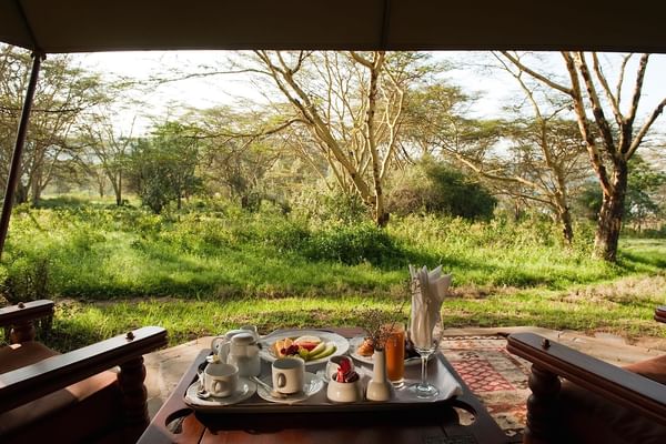 Breakfast served with a view at Hotel Lake Elmenteita