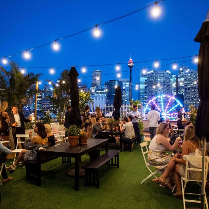 The Ternary Garden Bar at Night