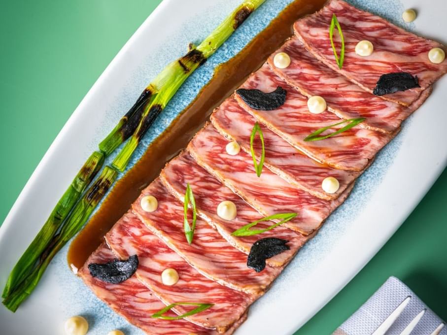 Wagyu Tataki at Pacific Groove at Paramount Hotel Dubai