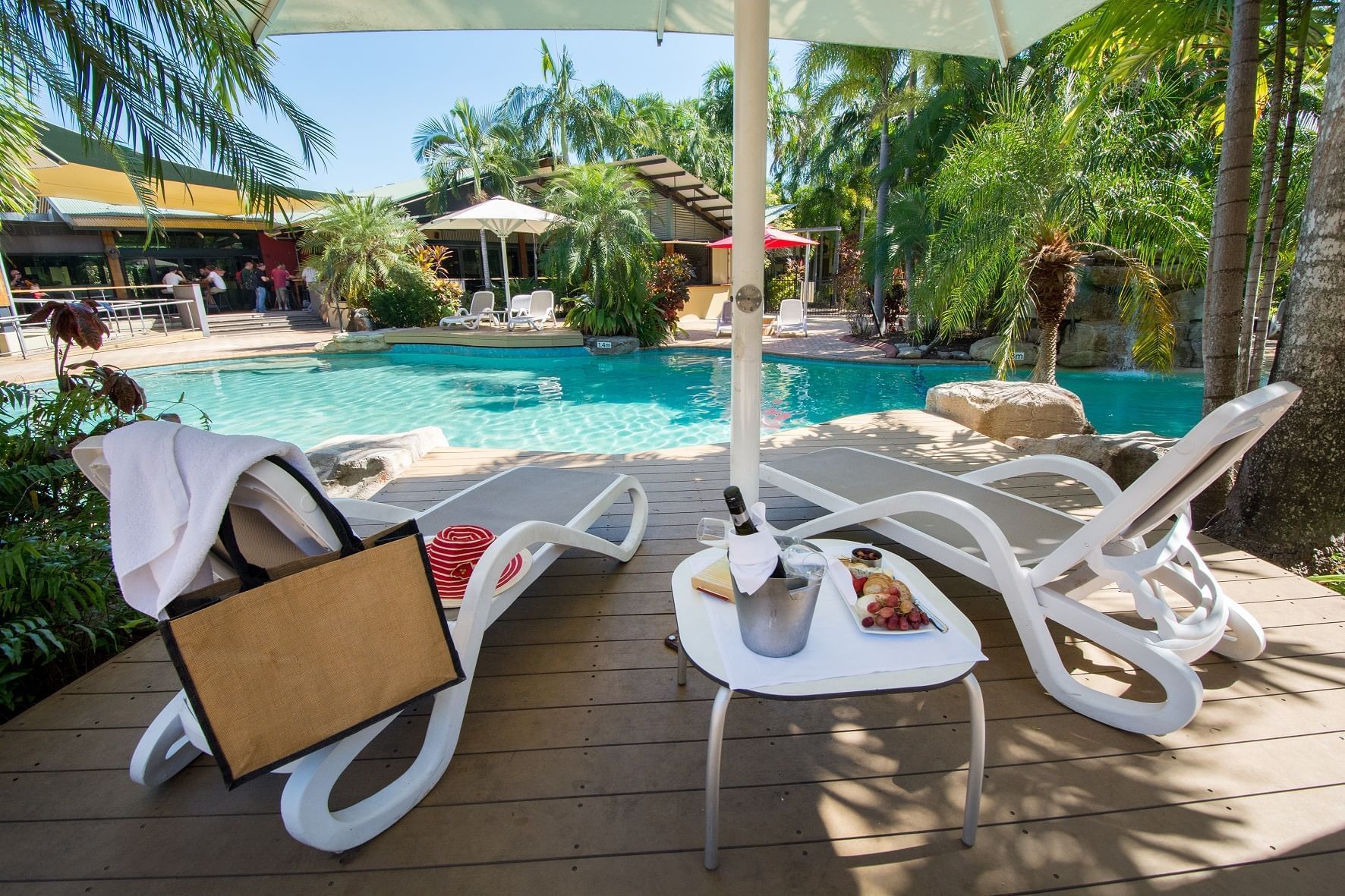 Outdoor swimming pool at Novotel Darwin Airport