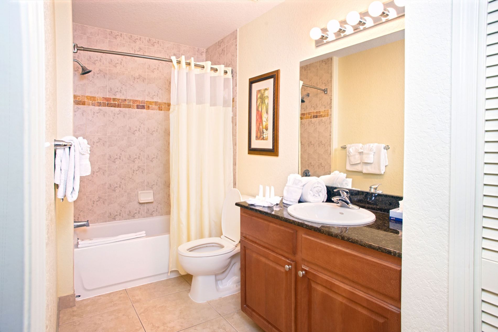 Third bathroom in 4 bedroom 4 bathroom suite at Lake Buena Vista Resort Village and Spa