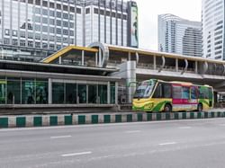 Rapid bus transit system near Chatrium Residence Sathon Bangkok