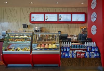 grab and go food and drinks in a restaurant