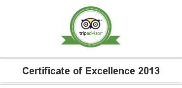 2013 Certificate of Excellence logo, The Somerset on Grace Bay