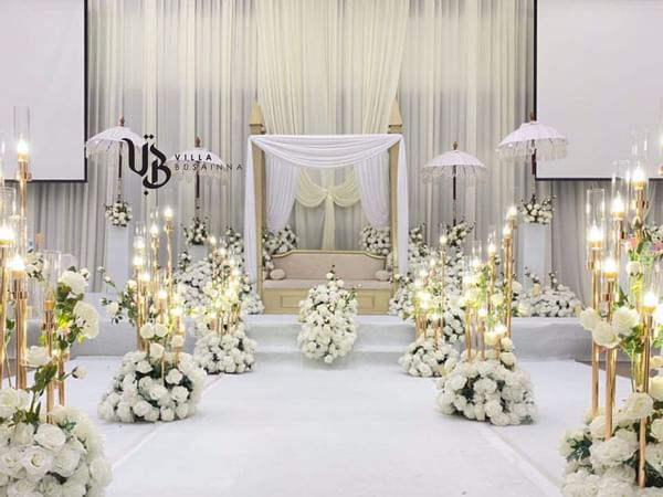 Candle & flower decoration in Banquet stage at Hotel Maya KL