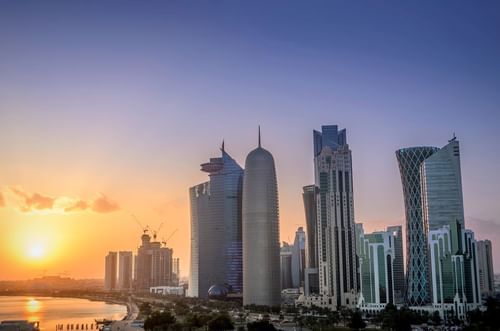غروب الشمس في الدوحة
